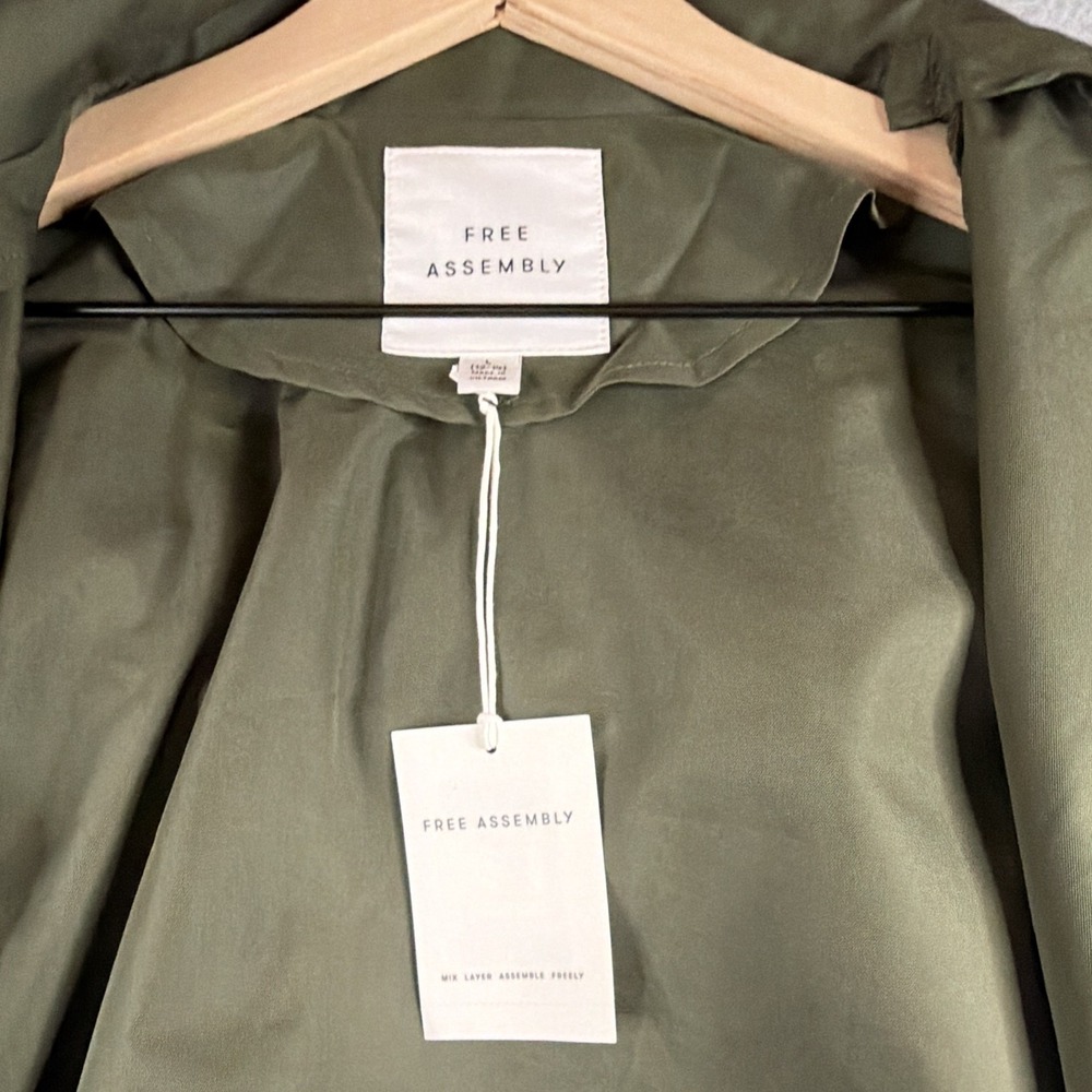 Free Assembly Utility Jacket with Removable Hood - Olive Green - Women's L - Picture 8 of 12
